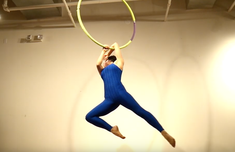 aerial hoop beginner pose easy