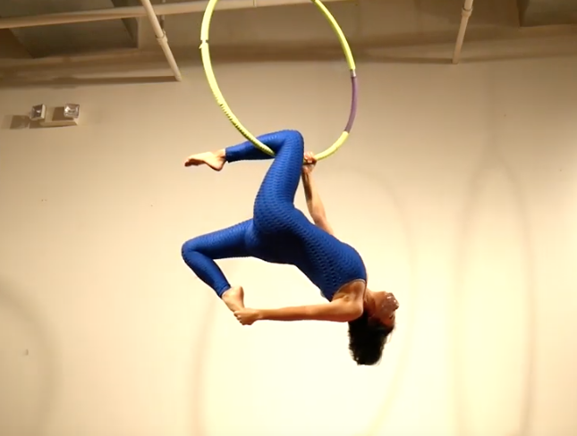 Aerial Hoop Easy Pose