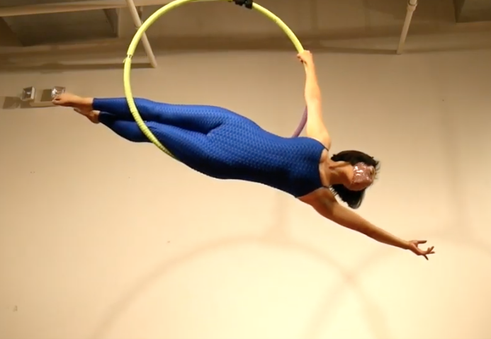 Aerial Hoop Mermaid Pose