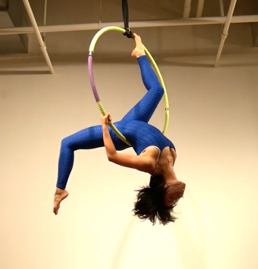 Back Balance on Aerial Hoop